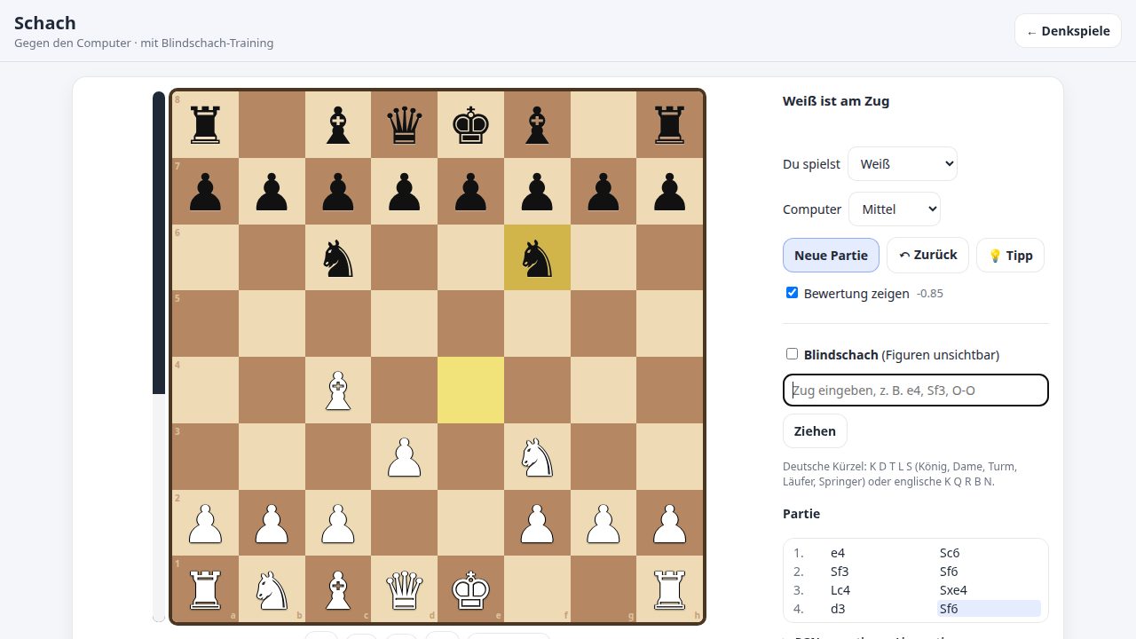 Bildschirmfoto Schach