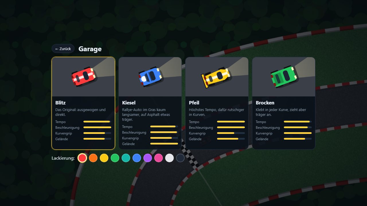 Garage mit vier Autos